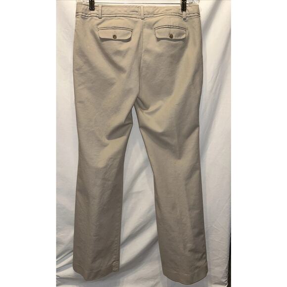 Banana Republic Ryan Fit Pants Womens 10 Tan Career Boot Cut Pockets career wear - Picture 10 of 13